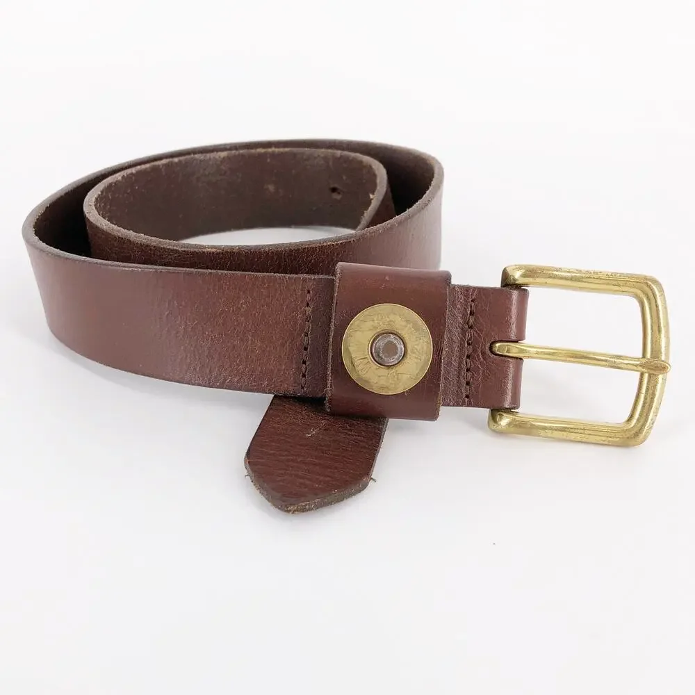Shotgun shell belt brown leather